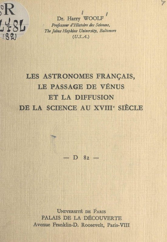 Les astronomes français, le passage de Vénus et la diffusi ... - cover
