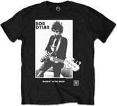 Bob Dylan Heren Tshirt -S- Blowing In The Wind Zwart