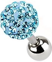 Helix piercing ferido aqua 5 mm