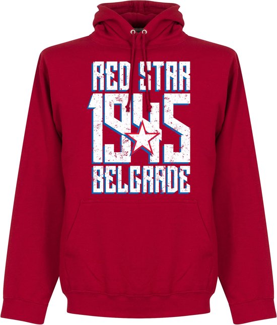 Rode Ster Belgrado 1945 Hooded Sweater -Rood