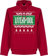 Liverpool Kerst Hooded Sweater - Rood - S