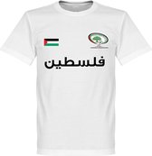 Palestina Football T-Shirt - Wit - M