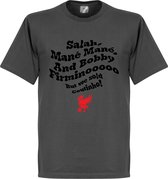 Salah, Mane Mane And Bobby Firminooooo T-Shirt - Grijs - XL