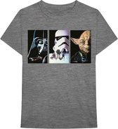 Star Wars Heren Tshirt -L- Tri VHS Art Grijs