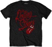 The Rolling Stones Heren Tshirt -L- Script Logo Zwart