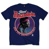 Jimi Hendrix Heren Tshirt -XL- Are You Experienced? Blauw