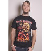 Iron Maiden Heren Tshirt -XXL- Number Of The Beast Graphic Zwart