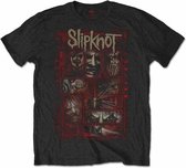 Slipknot Heren Tshirt -L- Sketch Boxes Zwart