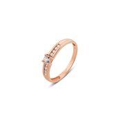 Isabel Bernard La Concorde Estee 14 Karaat Rosé Gouden Ring (Maat: 56) - RoségoudkleurigWitgoudkleurig