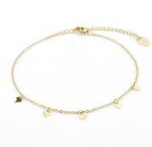 May Sparkle Happiness Dames Enkelbandje Staal - Goudkleurig