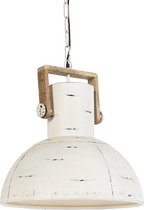 QAZQA mangoes - Industriele Hanglamp eettafel - 1 lichts - Ø 500 mm - Wit - Industrieel - Woonkamer | Slaapkamer | Keuken