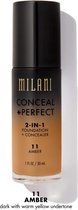Milani Conceal + Perfect 2-in-1 Foundation + Concealer 11 Amber