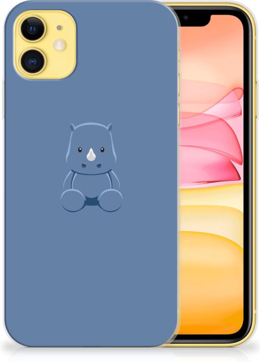Back Cover voor Apple iPhone 11 Telefoonhoesje met Naam Baby Rhino