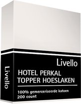 Livello Hotel Hoeslaken Perkal topper Ivoor 180x200x8