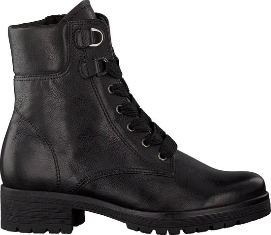 Gabor Dames Veterboots 095 - Zwart - Maat 38,5 | bol.com