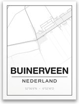 Poster/plattegrond BUINERVEEN - 30x40cm