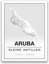 Poster/plattegrond ARUBA - 30x40cm