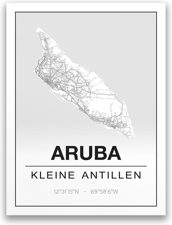 Poster/plattegrond ARUBA - 30x40cm