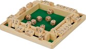relaxdays Shut the box - 1-10 - jeu de société jeu de voyage - jeu mathématique - 4 joueurs - bois