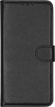 Basic Litchi Booktype Motorola Moto E6 Plus hoesje - Zwart