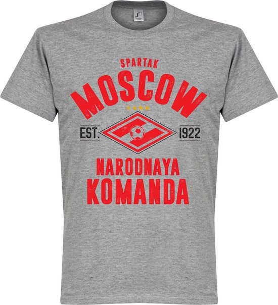 Spartak Moskou Established T-Shirt - Grijs - XXXL