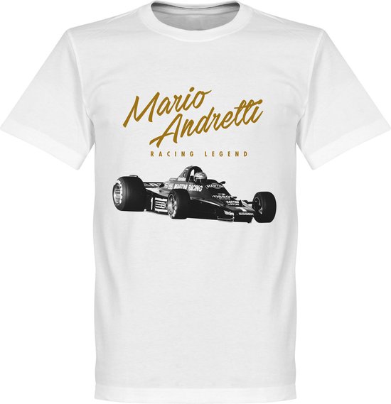 Mario Andretti T-Shirt - Wit - XXL