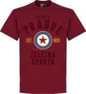 Sparta Praag Established T-Shirt - Chili Rood - XXL