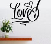 Muursticker - Love - Zwart 58x92