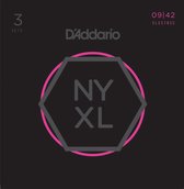 D'Addario NYXL0942-3P 09-42 Carbon Steel Alloy - 3-Pack