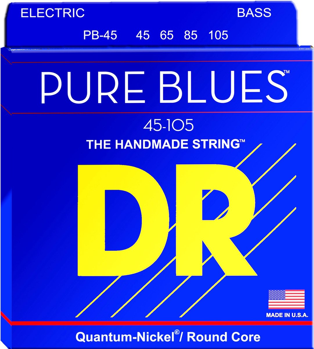 DR Strings PB-45 Pure Blues Medium 45-105 basgitaarsnaren