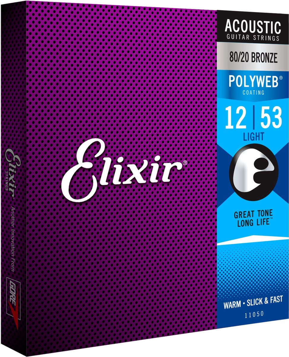 Elixir PolyWeb 12-53 Akoestische Gitaarsnaren - 80/20 Brons