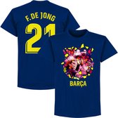Barcelona F. De Jong 21 Gaudi Foto T-Shirt - Navy Blauw - XL