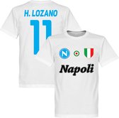 Napoli H. Lozano 11 Team T-Shirt - Wit - XXL