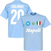 Napoli Zielinski 20 Team T-Shirt - Lichtblauw - XS