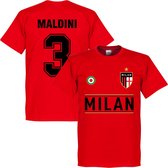 AC Milan Maldini Team T-Shirt - Rood - XS