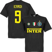 Inter Milan Icardi 9 Team T-Shirt - Zwart - XL