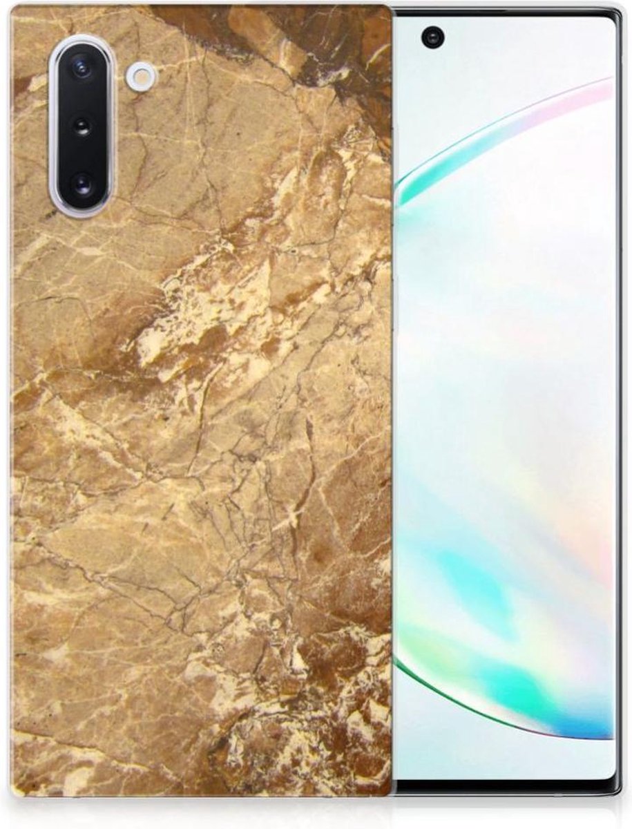 Samsung Galaxy Note 10 TPU Siliconen Hoesje Marmer Creme