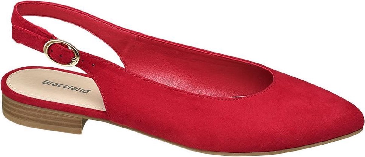 Graceland Dames Rode ballerina slingback Maat 39 bol