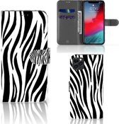 Geschikt voor iPhone 11 Pro Max Telefoonhoesje met Pasjes Zebra