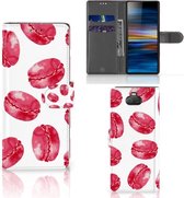 Sony Xperia 10 Book Cover Pink Macarons
