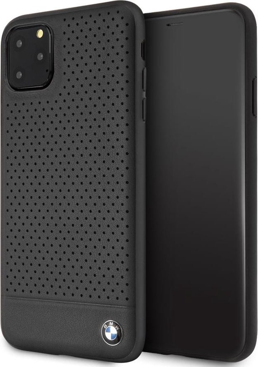 BMW Leather Backcover Perforated voor iPhone 11 Pro Max (6.5'') - Leer - Zwart