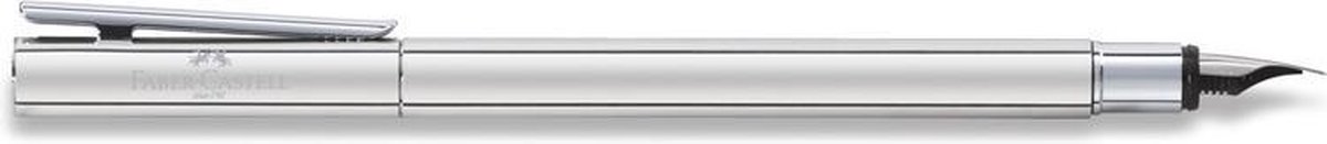 Faber-Castell vulpen - NEO Slim - glanzend RVS - B - FC-342003