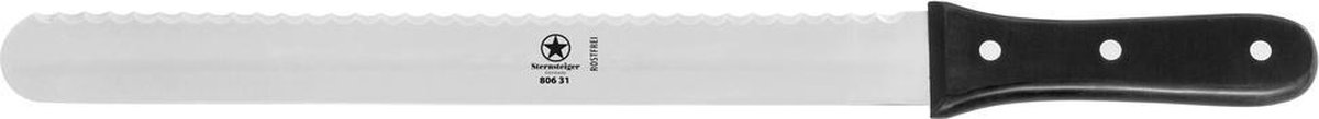 STERNSTEIGER Bakkersmes (rand aan BOTH-zijden - kunststof handgreep, vaatwasmachinebestendige handgreep) 36cm*34mm