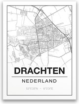 Poster/plattegrond DRACHTEN - A4