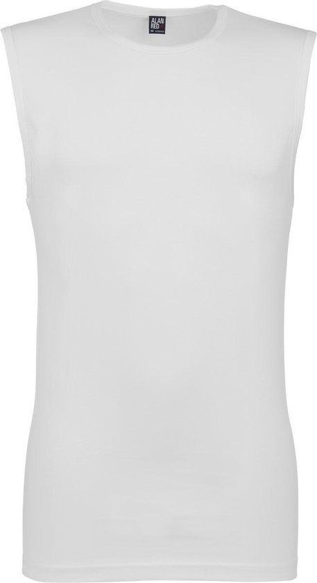 Alan Red Débardeurs pour hommes Orlando White Stretch Round Neck Body Fit 2-Pack - M