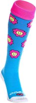 Brabo Socks Flowers Baby Blue/Pink Sportsokken Unisex - Pink
