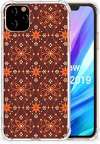 Geschikt voor iPhone 11 Pro Max Doorzichtige Silicone Hoesje Batik Brown