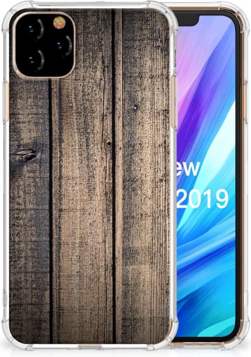 Apple iPhone 11 Pro Max Stevig Telefoonhoesje Steigerhout