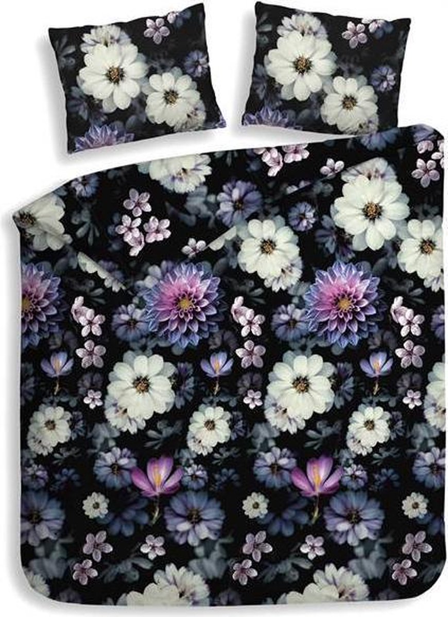Heckettlane Heckett & Lane Amelia - Flanel - Dekbedovertrek - Eenpersoons - 140x200/220 cm + 1 kussensloop 60x70 cm - Imperial Spring Purple