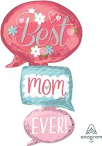 Multi-Ballon Best Mom Ever Bubbles Foil Balloon P70 packed 7